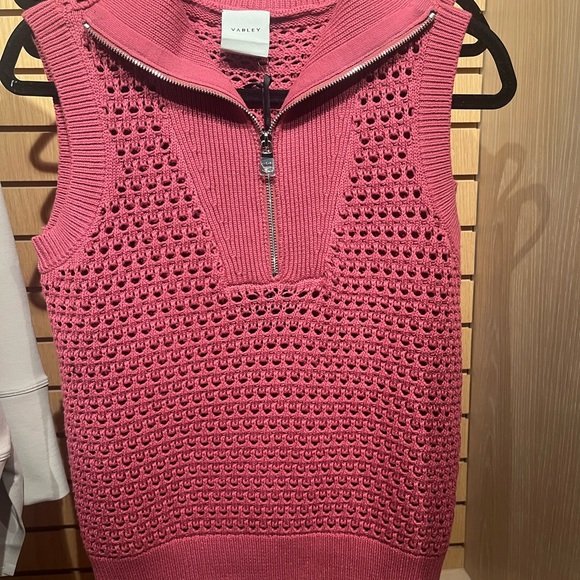 NWT Varley Bains 1/2 Zip Tank size xs. Color: Rose Wine - Picture 3 of 6